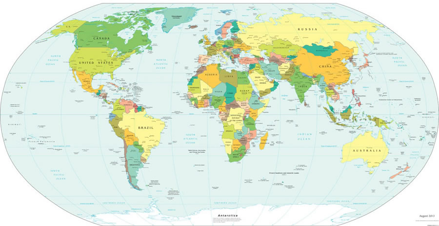 carte du monde gratuite - Image