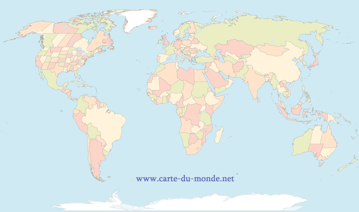 carte du monde a imprimer