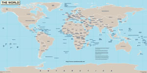 carte des pays du monde