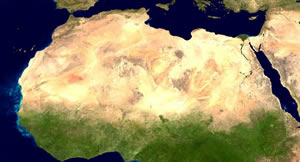 carte monde desert