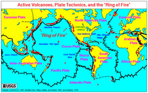carte volcans du monde