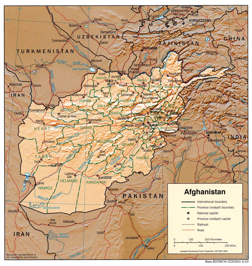Carte Afghanistan