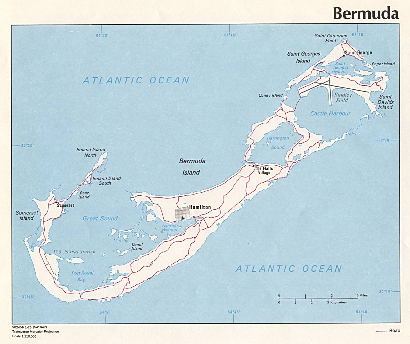 Carte Bermudes (RU)