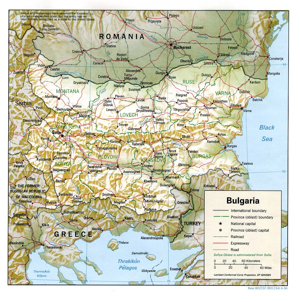 Carte Bulgarie