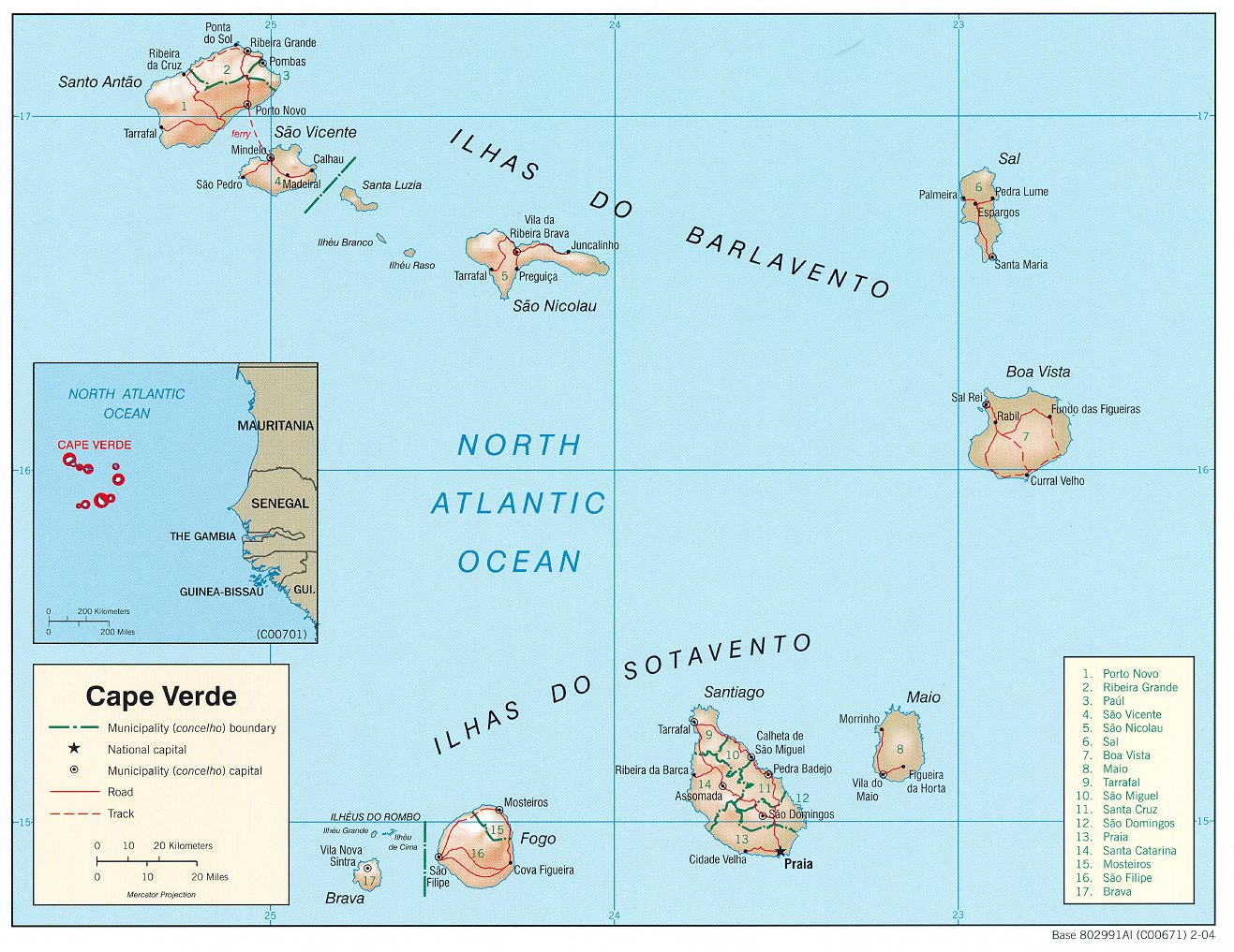 Carte Cap Vert