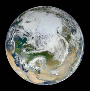 Photo satellite Arctique