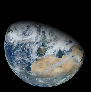 Photo satellite Afrique Europe
