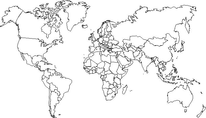 carte du monde vierge, Carte du monde