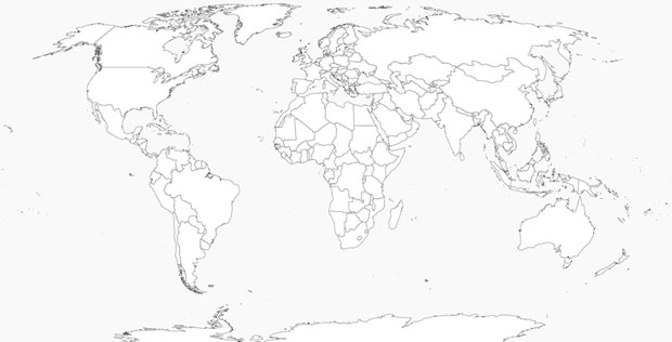 Cartes du monde vierge - world-maps