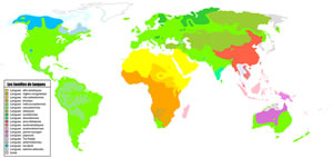 Grande carte des langues dans le monde