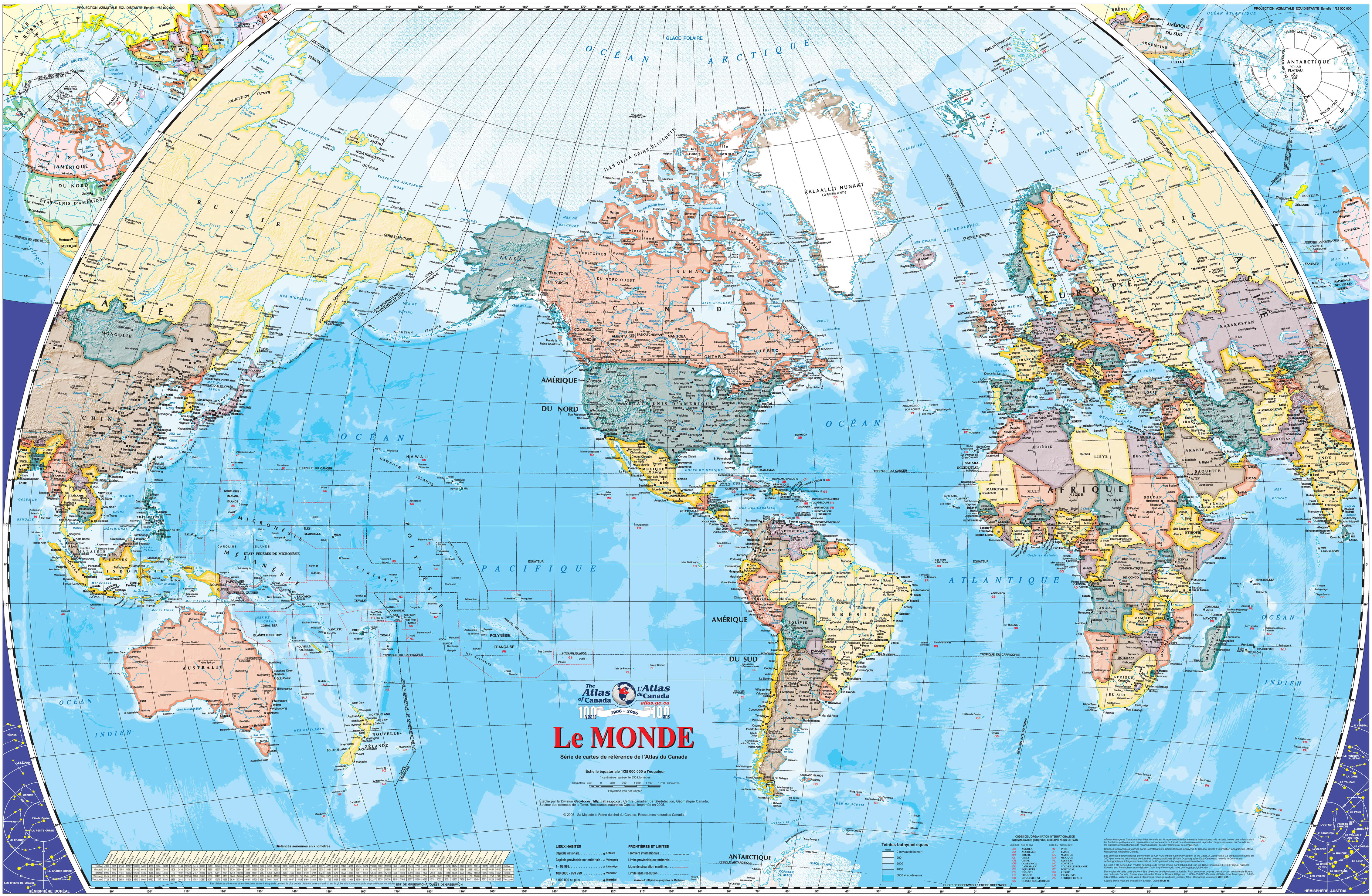 carte du monde atlas