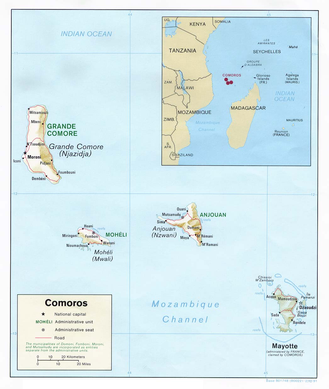 Carte Comores