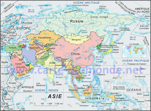 Grande carte Asie