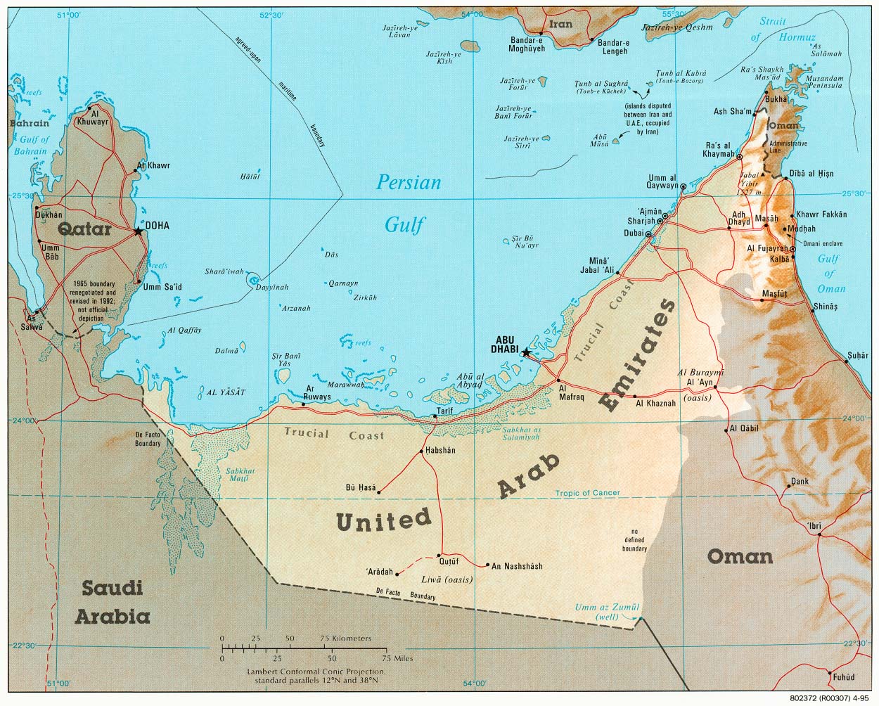 Carte Emirats Arabes Unis