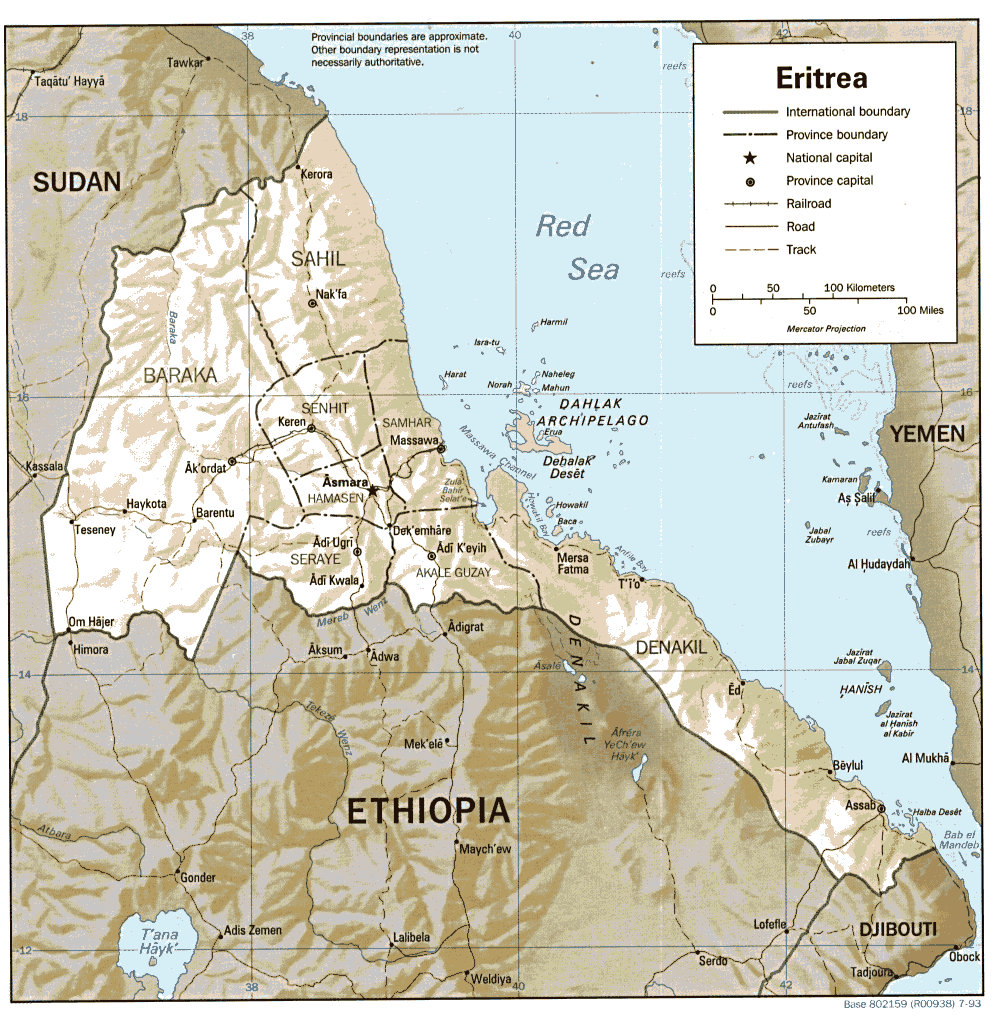 Carte Erythrée