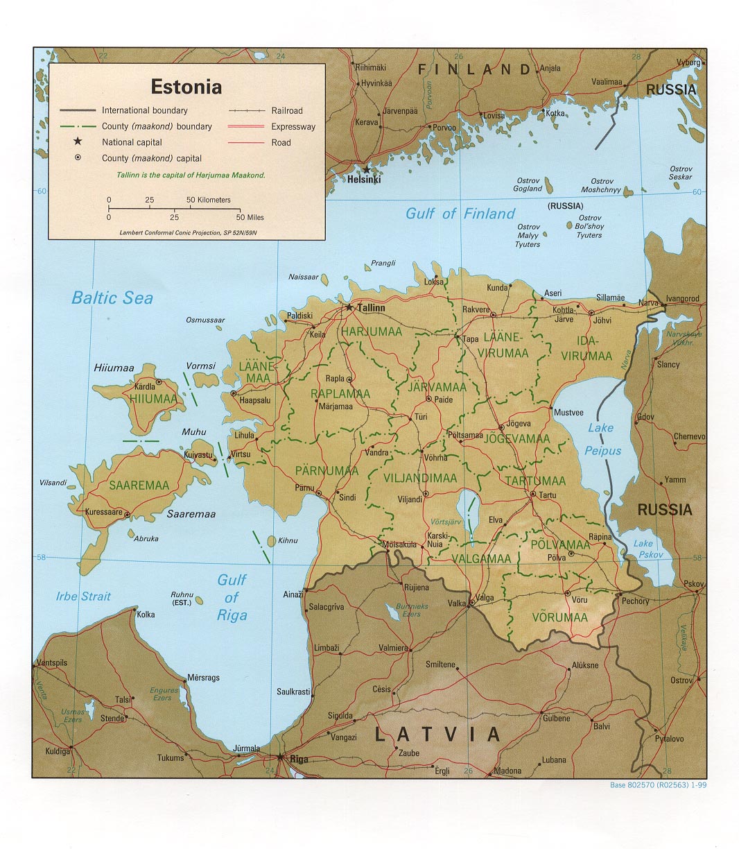 Carte Estonie