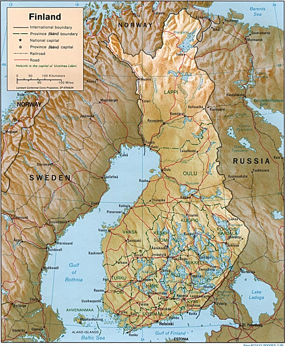 Carte Finlande