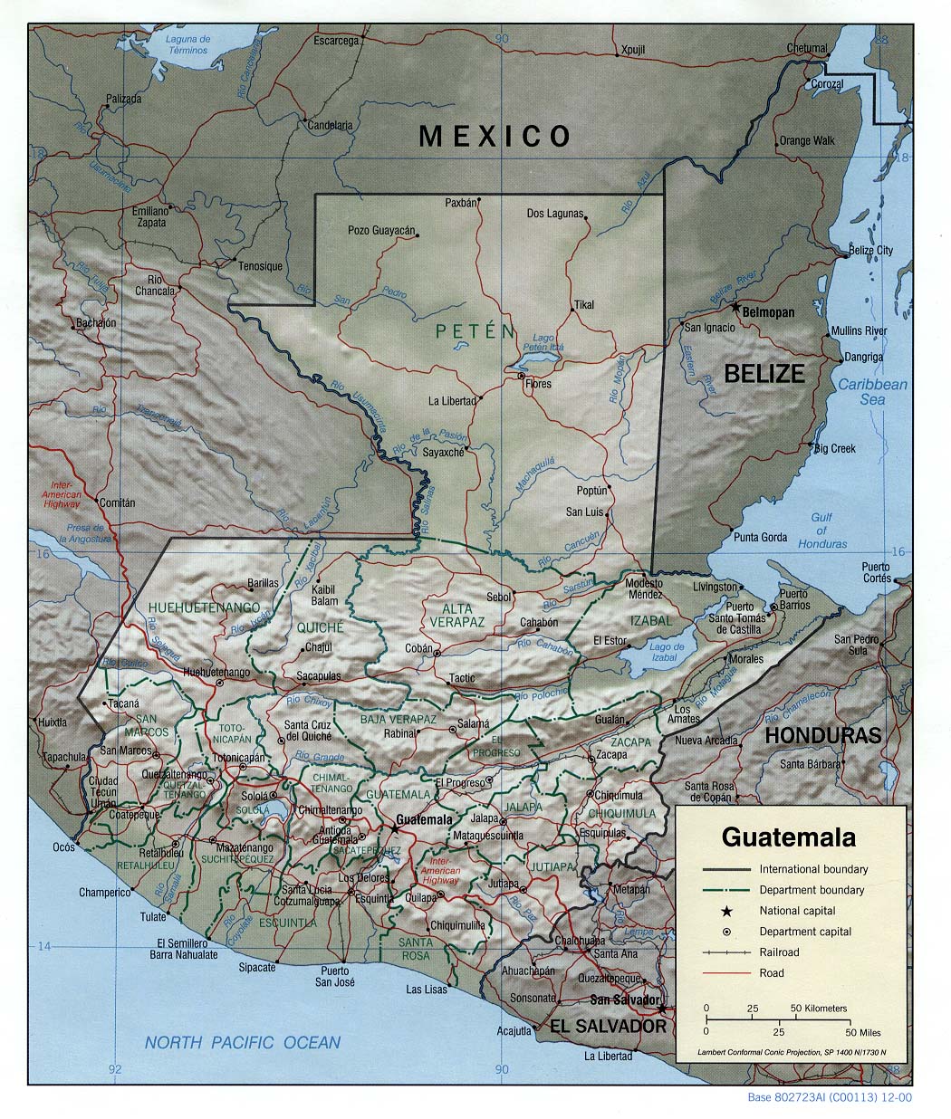 Carte Guatemala