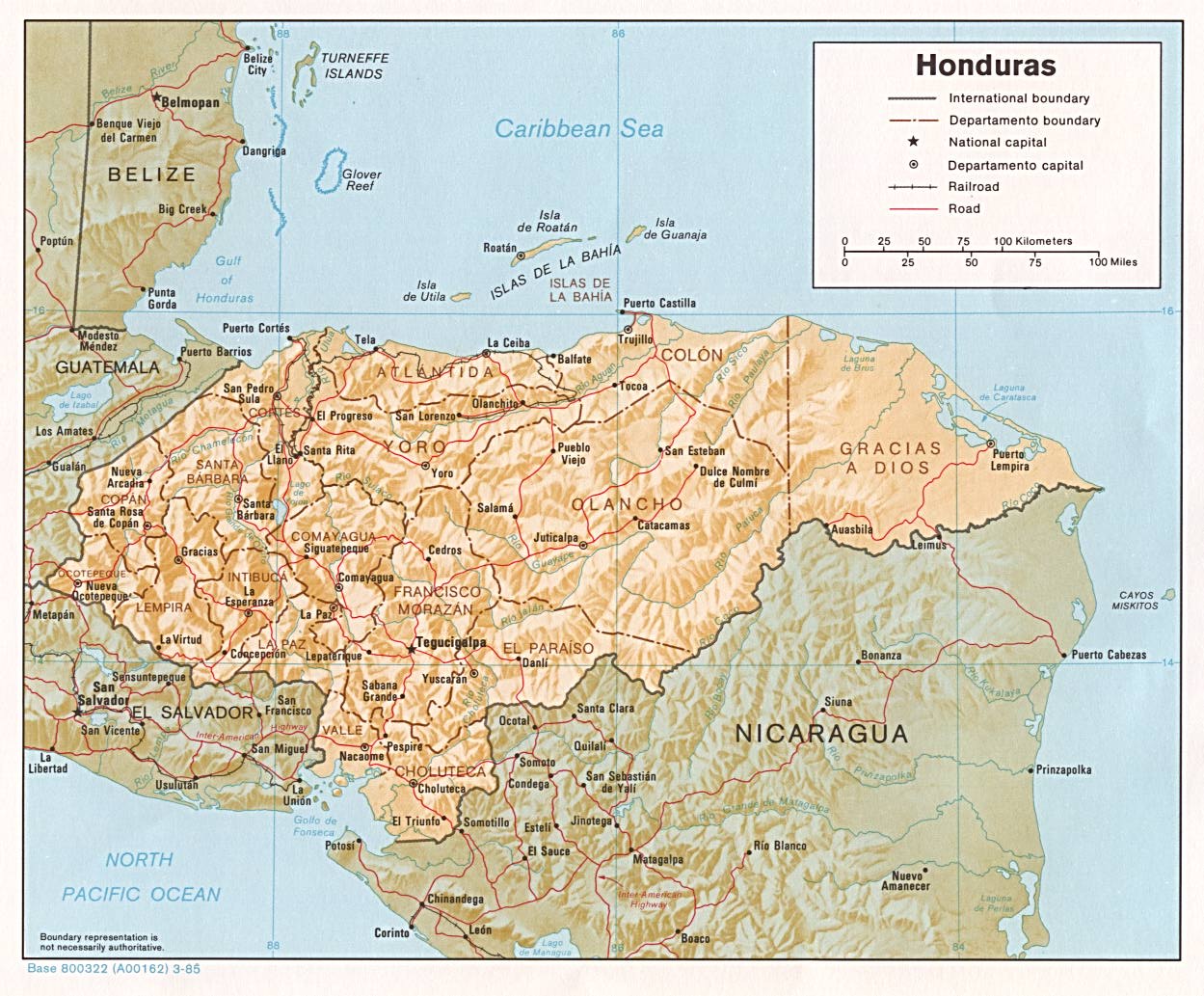 Carte Honduras
