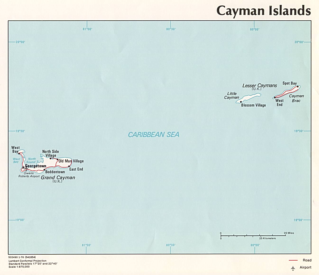 Carte Îles Caïmans