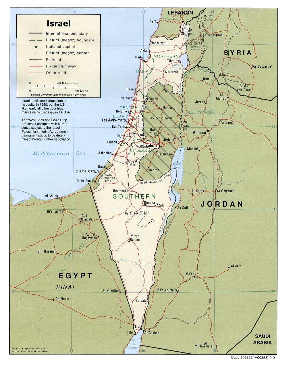 Carte Israël