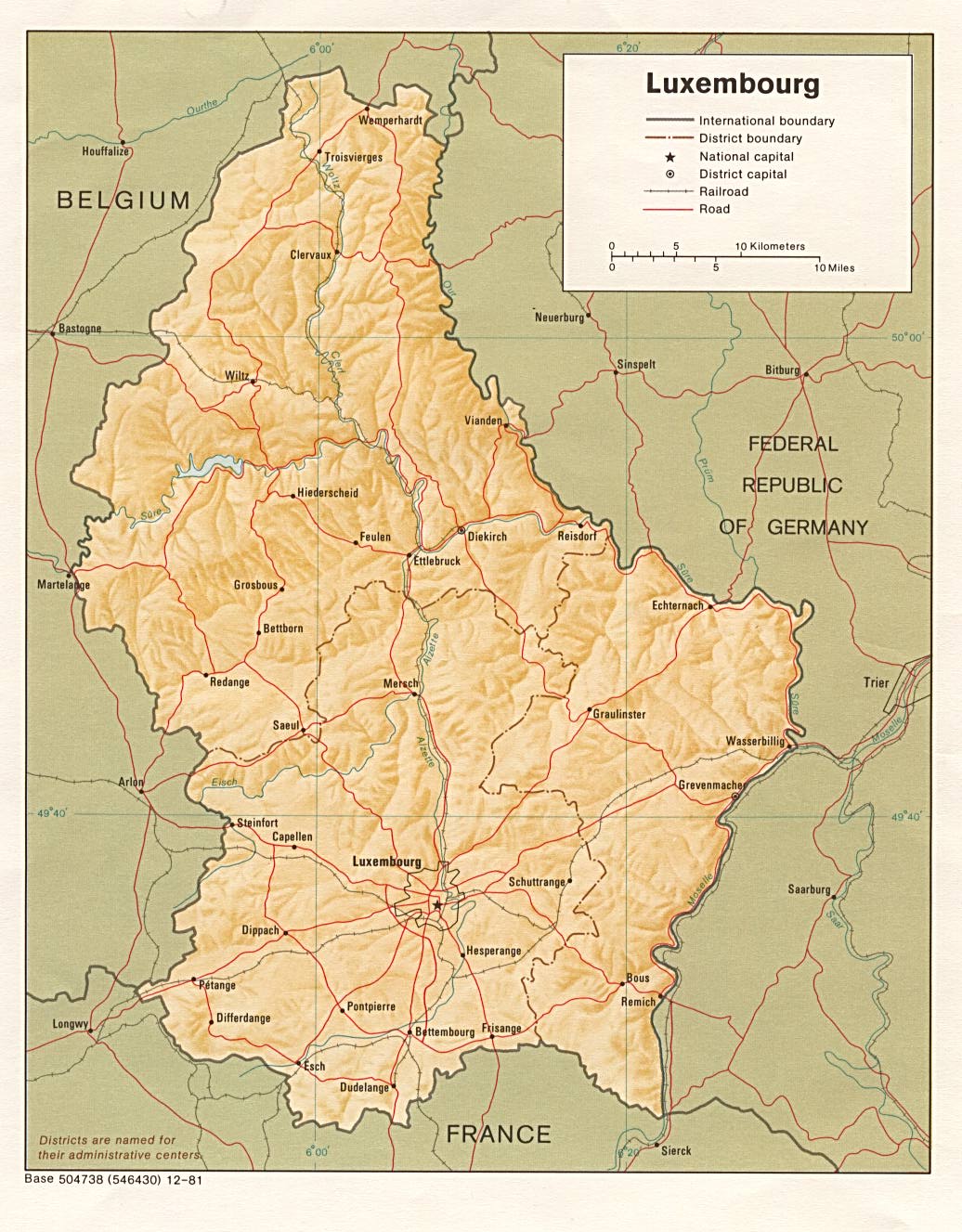 Carte Luxembourg