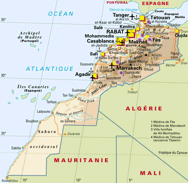 Carte Maroc