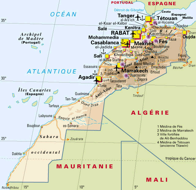 carte maroc