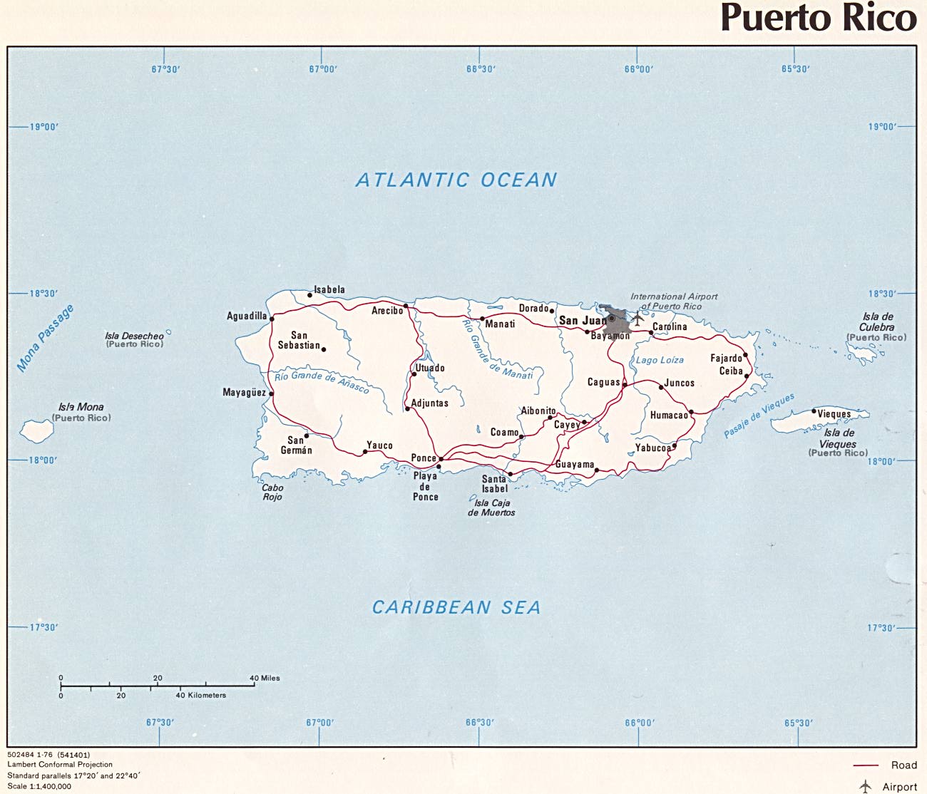 Carte Porto Rico (US)