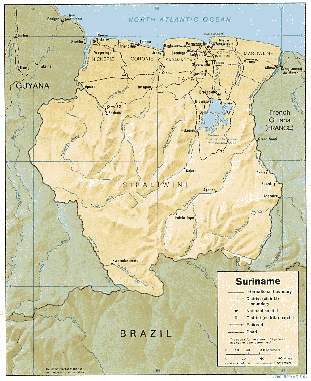 Carte Suriname