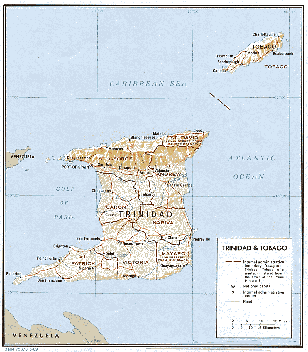 Carte Trinité & Tobago