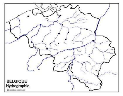 Carte Belgique Vierge Noms Villes Carte Vierge De La Belgique Avec Les Noms Des Villes