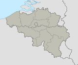 Carte Belgique vierge numéros régions