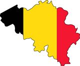 Carte drapeaux Belgique