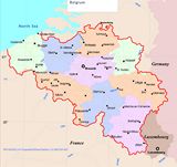 Carte régions Belgique