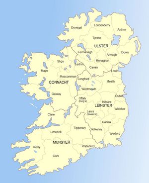 Carte départements Irlande