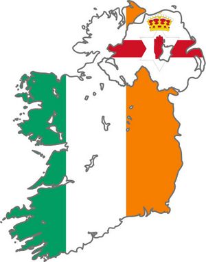 Carte drapeaux Irlande