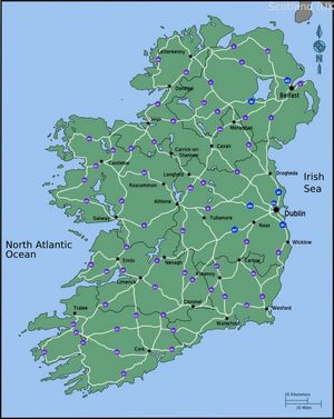 Carte routière Irlande
