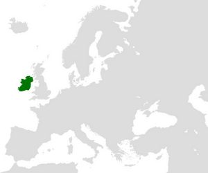 Localiser Irlande sur carte du monde