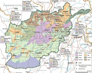 Carte population Afghanistan