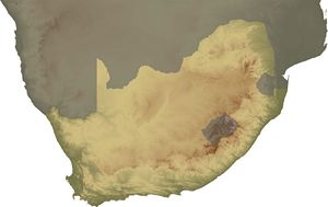 Carte relief Afrique du Sud