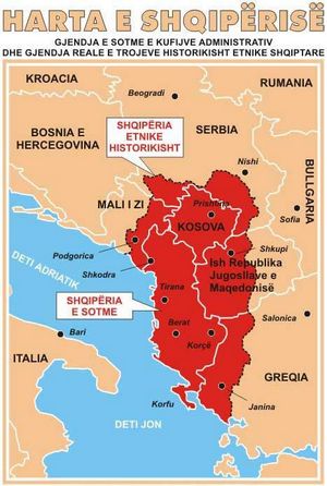 Carte des langues Albanie