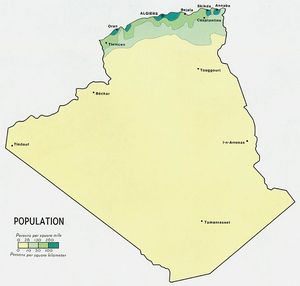 Carte population Algérie 