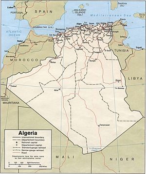 Carte politique Algérie 1979