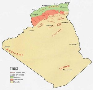 Carte tribes Algérie