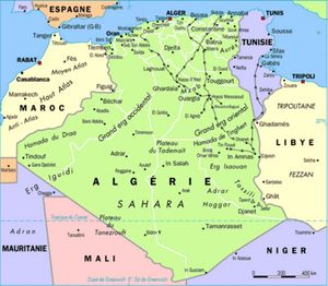 Carte villes Algérie