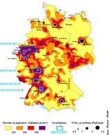 Carte densité population Allemagne