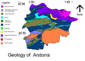 Carte géologique Andorre