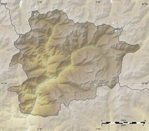 Carte relief Andorre