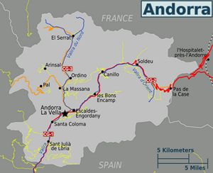 Carte routière Andorre